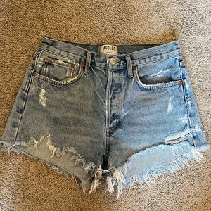 Agolde distressed denim shorts